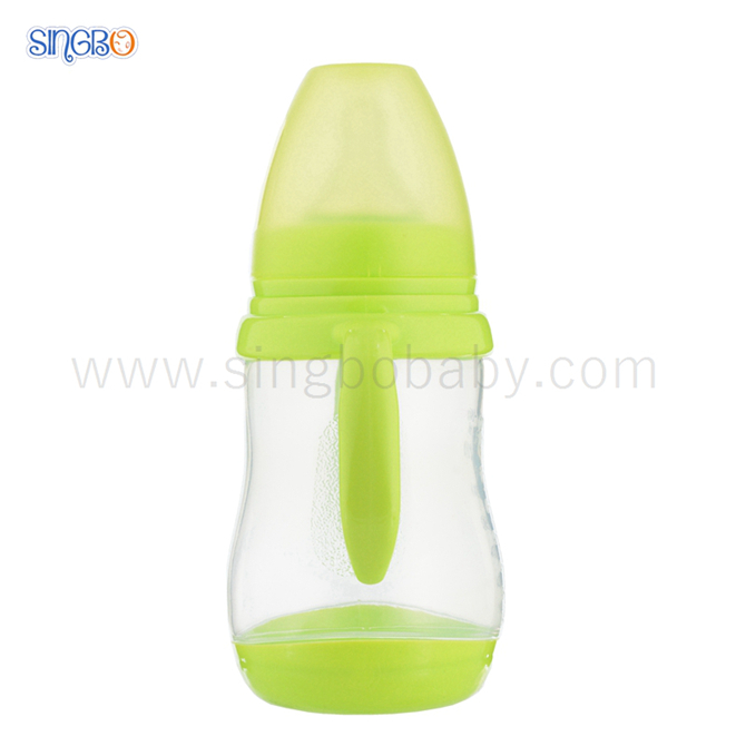 8oz/240ml Wide Neck Baby Plastic Bottle with thermoresponsive base