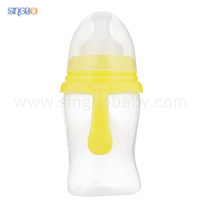 8oz/240ml Wide Neck Baby Plastic Bottle With Triangle-shape