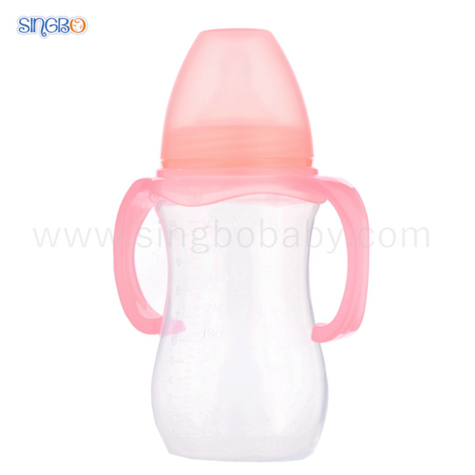 10oz/300ml Wide Neck Baby Plastic Bottle with round-shape