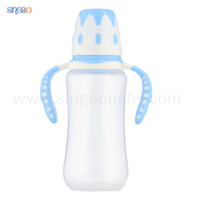 10oz/300ml Wide Neck Baby Bottle with Double Color Handle