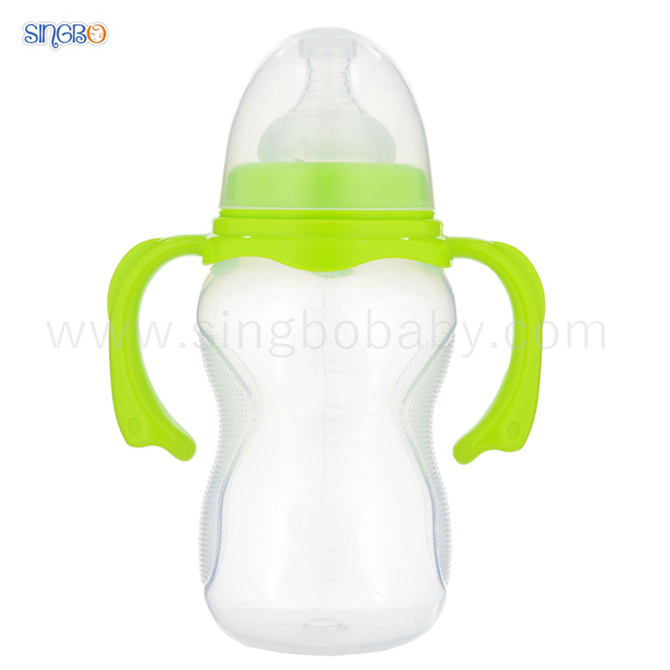 12oz/330ml Wide-neck Baby Plastic Bottle With Handle