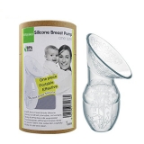 Silicone Breast Pump for Breastfeeding with Lid - 100% Food Grade BPA-Free Manual Hands Free Milk Breast pump