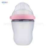 2018 Registered FDA 8oz/220ml Super Neck Squeeze Silicone Baby Bottle