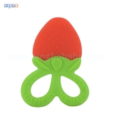 Strawberry-shape silicone teether
