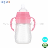 300ml Wide-Neck Squeeze Silicone Baby Feeding Bottle