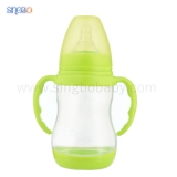 8oz/240ml Wide Neck Baby Plastic Bottle with thermoresponsive base
